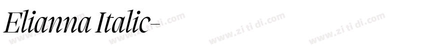 Elianna Italic字体转换